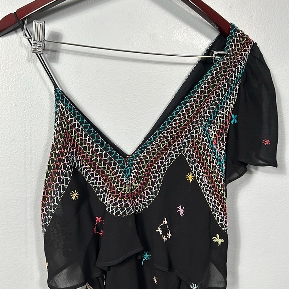 Free People Assymetric Embroidered Dress EUC Small - Picture 5 of 12